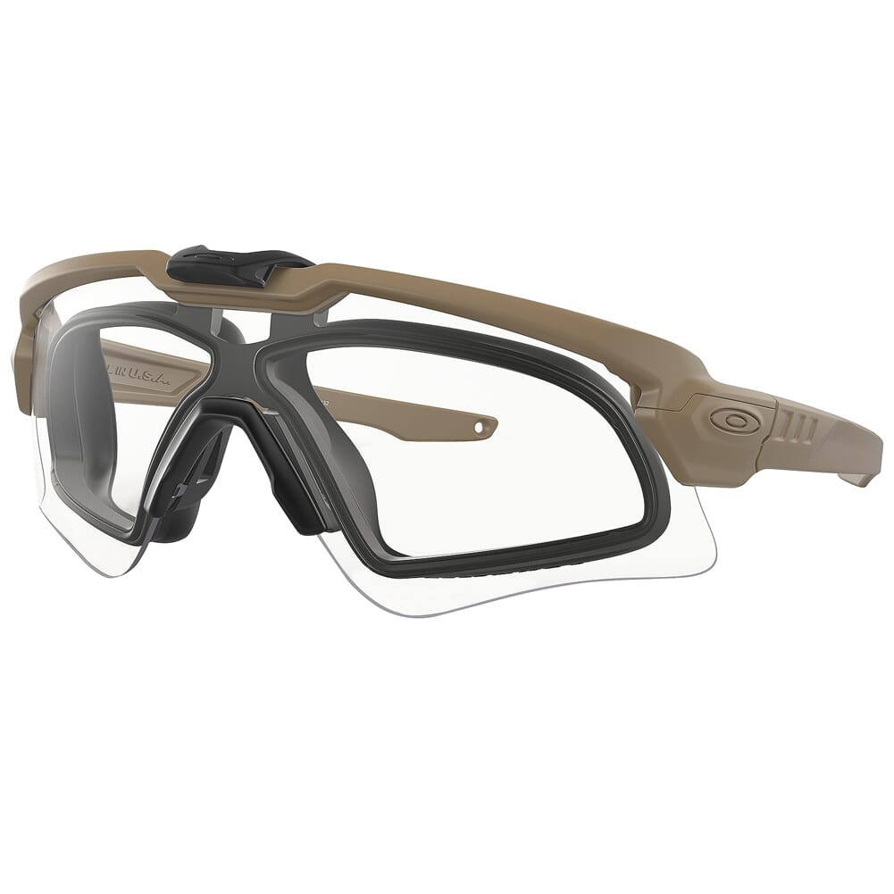 Like New Oakley SI Ballistic M-Frame ALPHA Tan Operator w/Kit Square Case + Clear, Grey, PRIZM TR22, and PRIZM TR45 Lens Array OO9296-1144