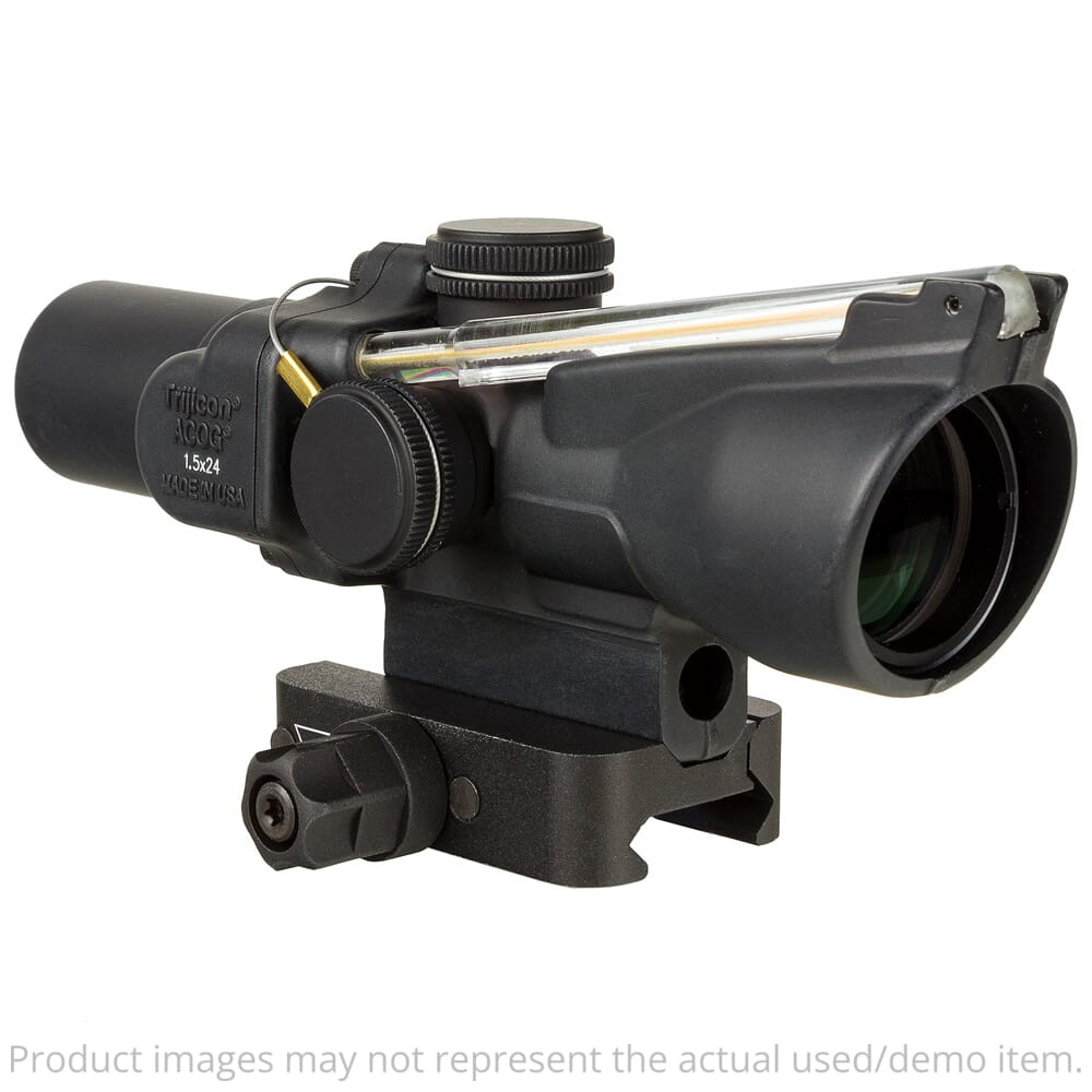 Trijicon USED ACOG 1.5x24 Dual Illum Amber 8 MOA Triangle Compact Riflescope w/Q-LOC Mount TA45-C-400334 - Mount Marks - Very Light Blemishes - No Lens Pen UA5871