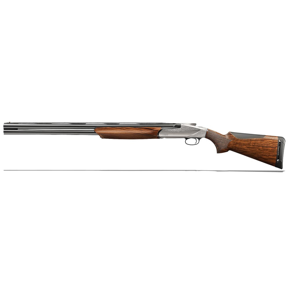 Benelli 828U 12ga 3" 28" LH AA-Grade Satin Walnut Engraved Nickel Receiver O/U Break Action Shotgun 10708