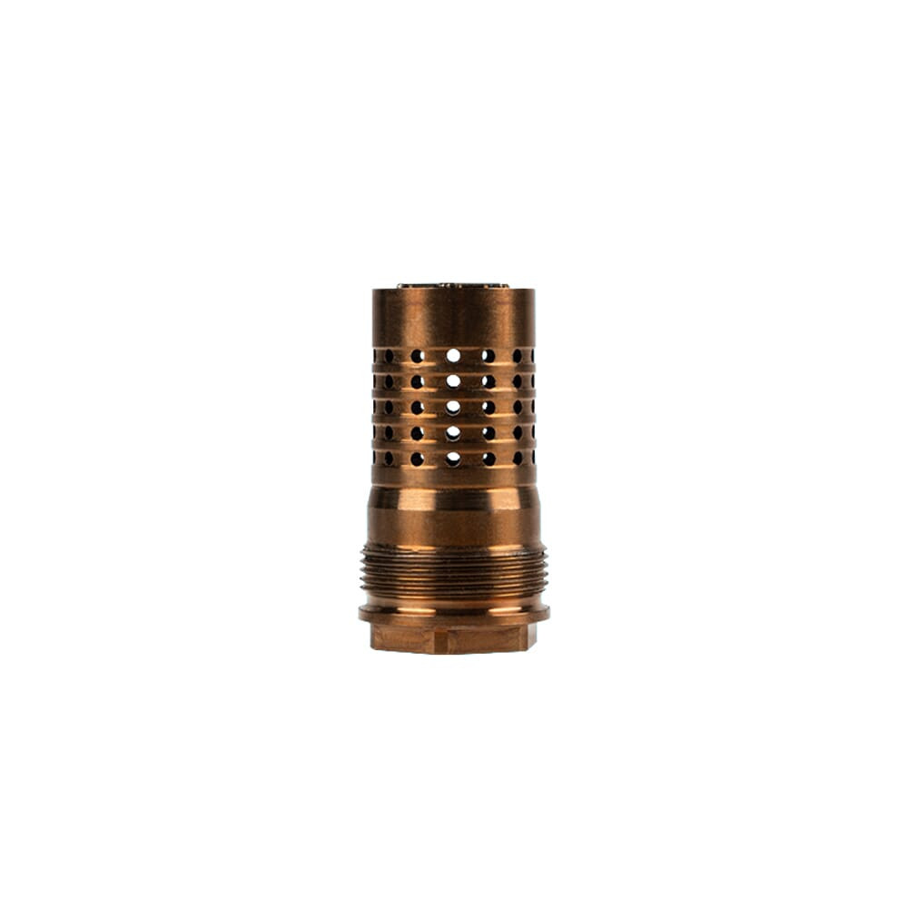 Q, LLC. Rear End 5/8"x24 90-Degree Shoulder Quickie Fast-Attach Muzzle Brake RE-CB-5/8X24