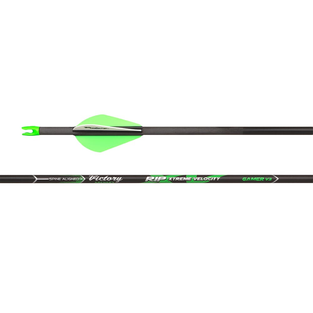 Victory Archery RIP XV Gamer 250 Xtreme Velocity GPI: 8.1 Fletched Arrow 6pk RIPXVGB-250FB-6