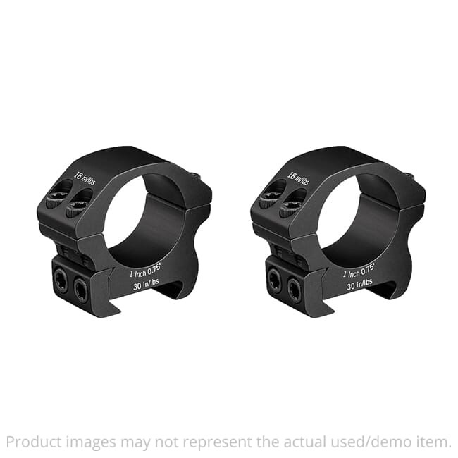 Vortex DEMO Pro 1" Low (0.75") Scope Rings PR1-L - Excellent Condition UA6514