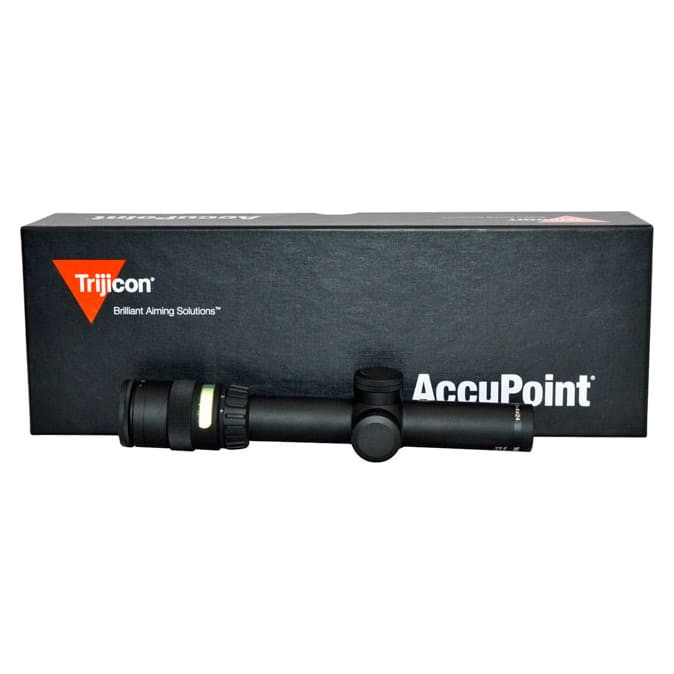 Trijicon TR24G AccuPoint 1-4x24 Green Triangle, In good condition with very light ring marks, Comes with Lens cover-UB507
