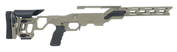 Cadex Field Strike Rem700 LA .338 LM Hybrid Tan/Black Chassis STKFD-REM-RH-LA