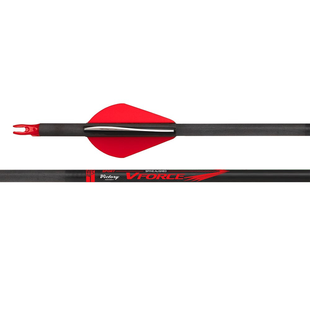 Victory Archery VForce Sport 600 GPI: 6.6 Fletched Arrow 6pk VFS-600FQ-6