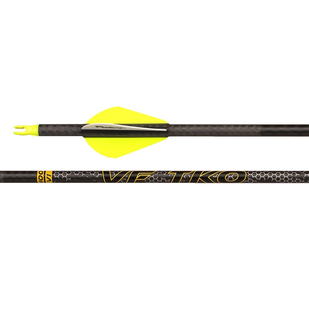 Victory Archery VFORCE TKO Elite 350 Low Torque GPI: 8.7 Fletched Arrow w/AAE 2.6 Hybrid Vanes 6pk VFTKE-350FA-6