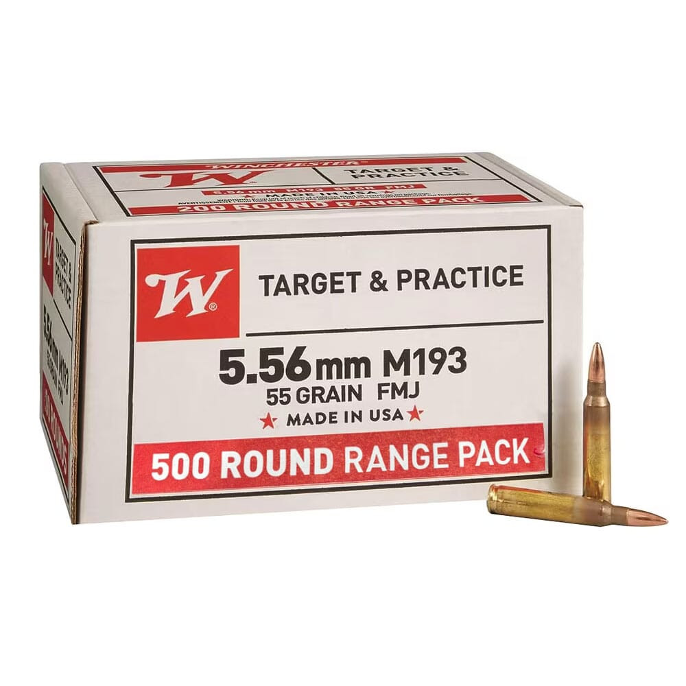Winchester 5.56x45mm NATO M193 FMJ 55gr Box of 500 WM193500
