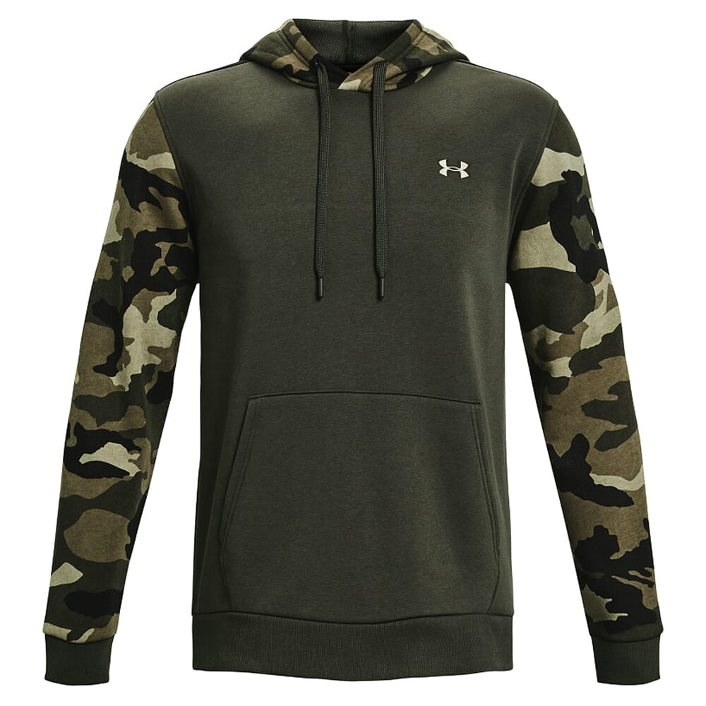 Under Armour Rival Camo Blocked Fleece Hoodie Baroque Green/Canyon Clay 3XL 1373180-31