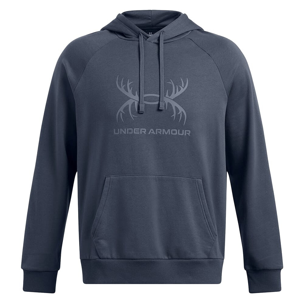 Under Armour Rival Fleece Antler Hoodie Downpour Gray 1388086-044