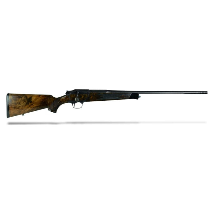 Blaser RH R93 Attache, 7mm rem mag fluted barrel with answer brake, titanium nitrated mag bolt head, bolt housing with wooden bolt knob, 1 mag and comes in Blaser C case. In excellent condition with beautiful wood.- UA735