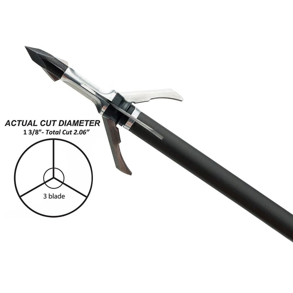 Grim Reaper Razortip 85gr 1-3/8" 3-Blade Mechanical Broadheads 3pk 1902
