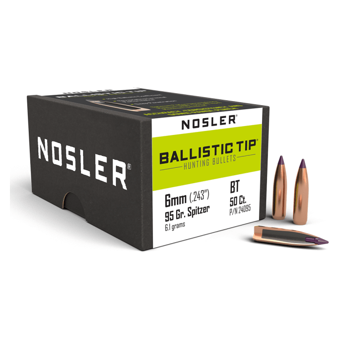 Nosler Ballistic Tip Hunting BT - 6mm 95g SP (50ct) Bullets 24095
