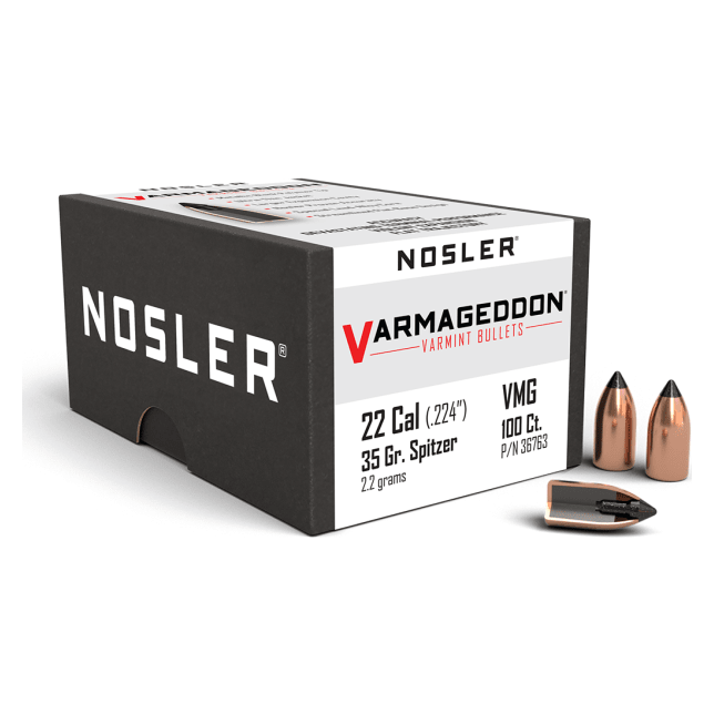 Nosler Varmageddon VG - 22 35g FB Tipped (100ct) Bullets 36763