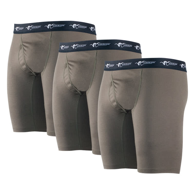 Stone Glacier Chinook Merino Boxer Brief 3-Pack Tarmac 10004-TM-3Pack, Medium