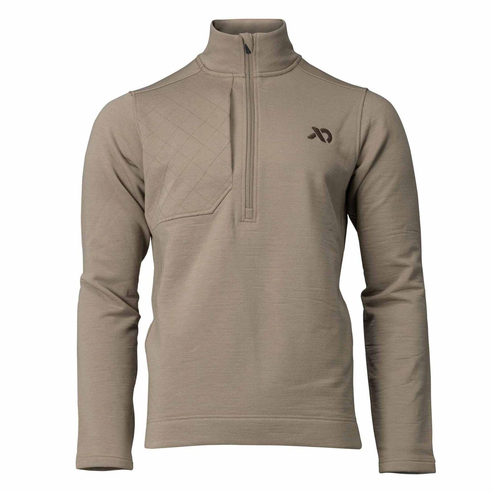 First Lite Men's Rugged Wool Quarter Zip Walnut MTRWQWN, Large