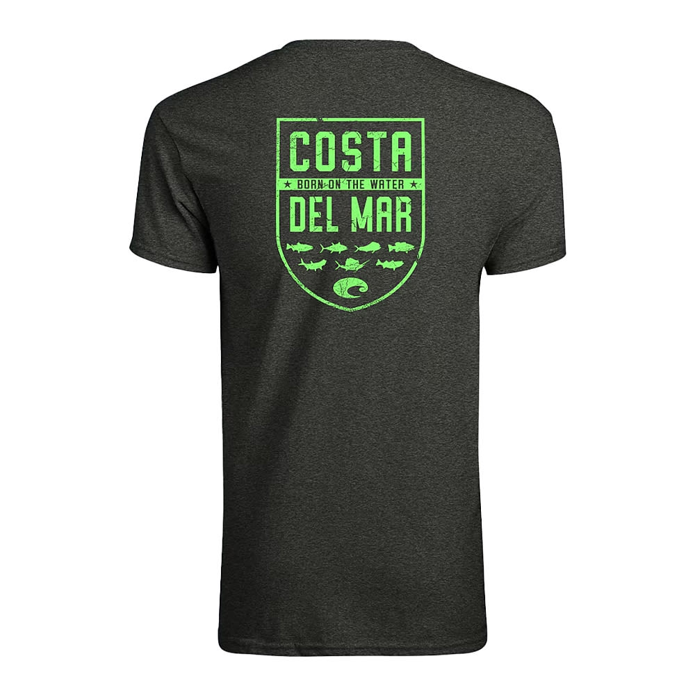 Costa Del Mar Lifestyle Species Shield T-Shirt Mens Dark Heather FQA400025-25U, Medium