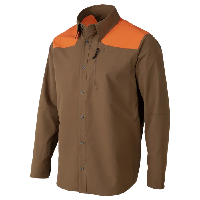 Beretta Ozark Tech Long-Sleeve Button-Down Shirt - Otter/Orange