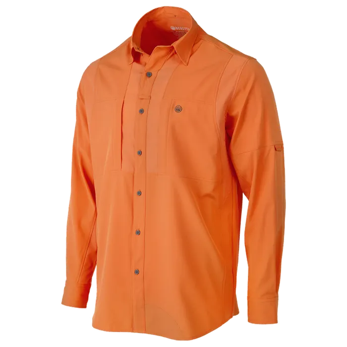 Beretta TKAD Flex Long Sleeve Button-Down Shirt Orange LU931T23340024, XL