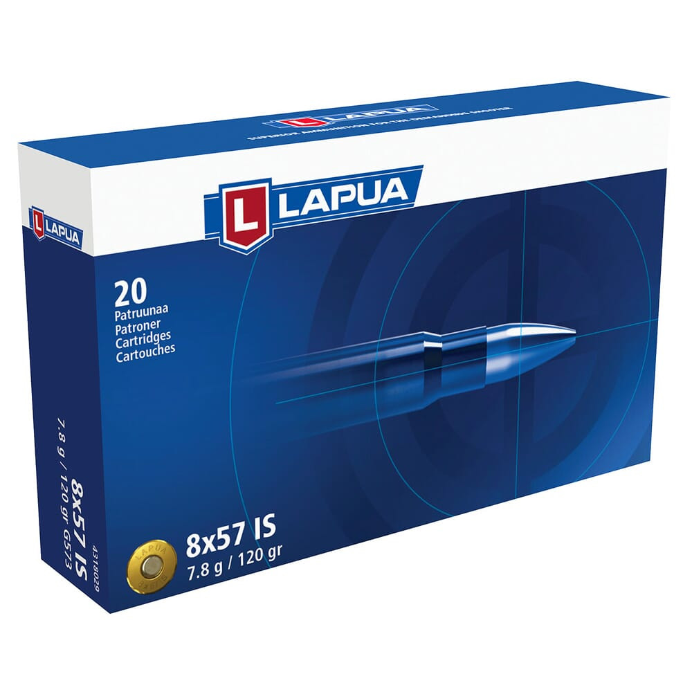 lapua Lapua 8x57 IS 120gr OT Ammo Box of 20 4318029 - $53.99 at Scopelist.com