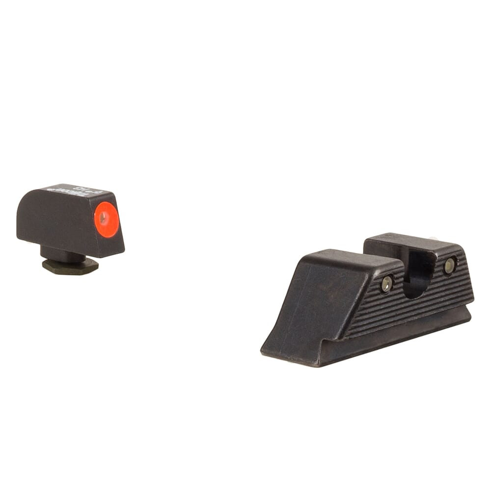 Trijicon HD Orange Front/MOS Fit Rear Night Sight Set for Standard Frame Glock Models GL114-C-601089 in Front Orange Outline/green Tritium