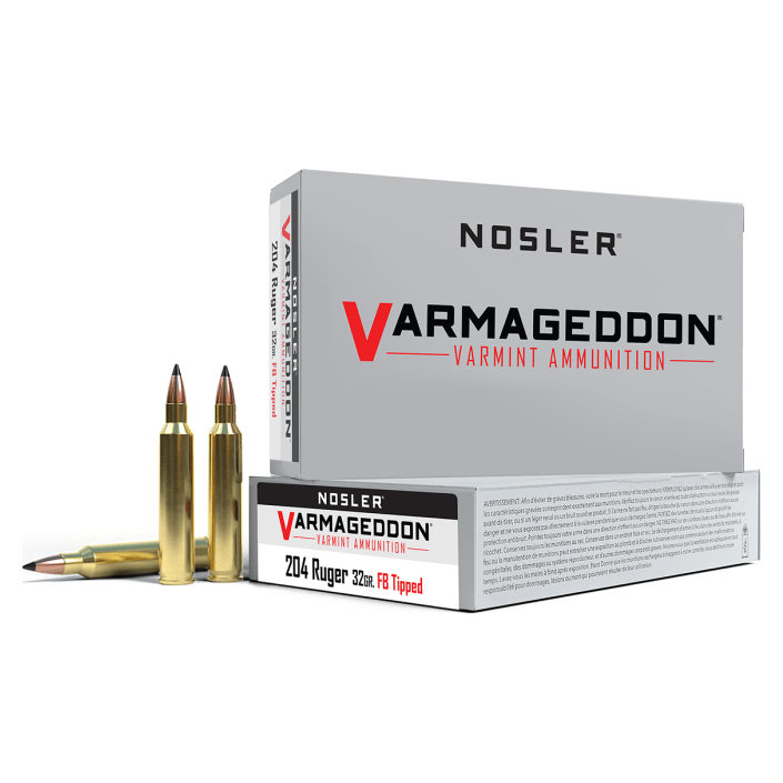 nosler Nosler Varmageddon VGA - 204 Rug 32g VG FBT (20ct) Ammunition 65115 - $37.99 at Scopelist