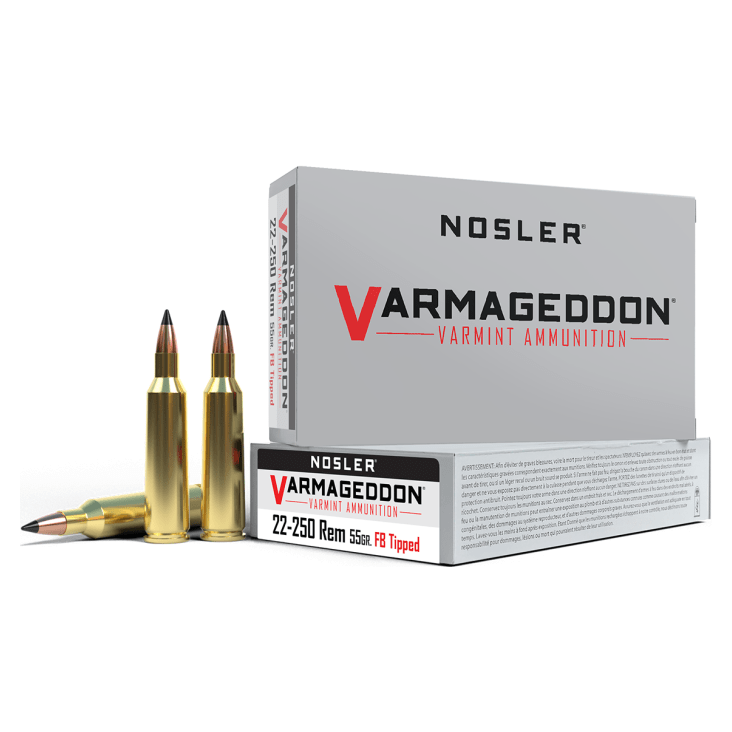 nosler Nosler Varmageddon VGA - 22-250 Rem 55g VG FBT (20ct) Ammunition 65155 - $42.99 at Scopelist
