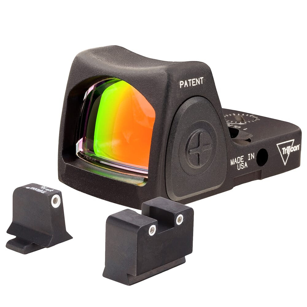 TRIJICON Dual Defense Kit RMR Type 2 Sight Adjustable LED 3.25 MOA Red Dot with Bright and Tough Night Sight Suppressor Set with White Front/Rear and Green Lamps for Sig Sauer 9mm/.357 (RM06-C-700792)
