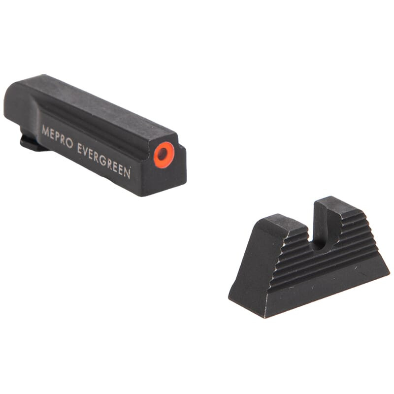 Meprolight USA Meprolight Evergreen Glock (All Models) Orange Ring/Blank Pistol Sight Set 83101001