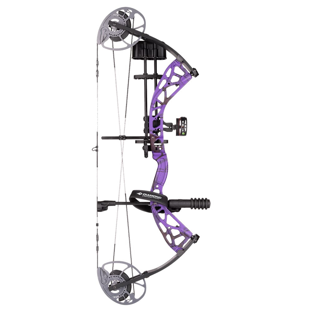 Diamond by Bowtech Edge Max Compound Bow Package - Purple Roots - Left Hand - 20-70 lbs