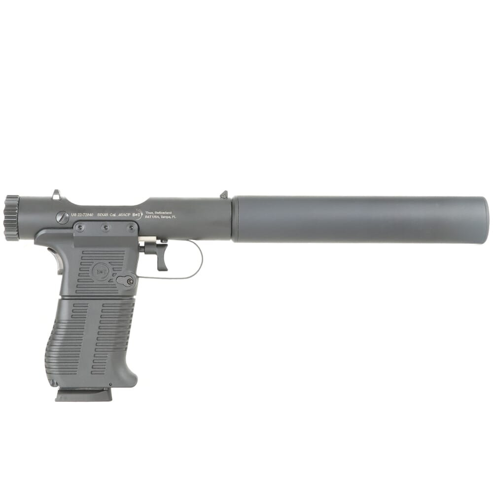 B&T Station Six Bolt Action .45 ACP 5" Bbl Black 8Rd 1 Mag w/Suppressor BT-410110
