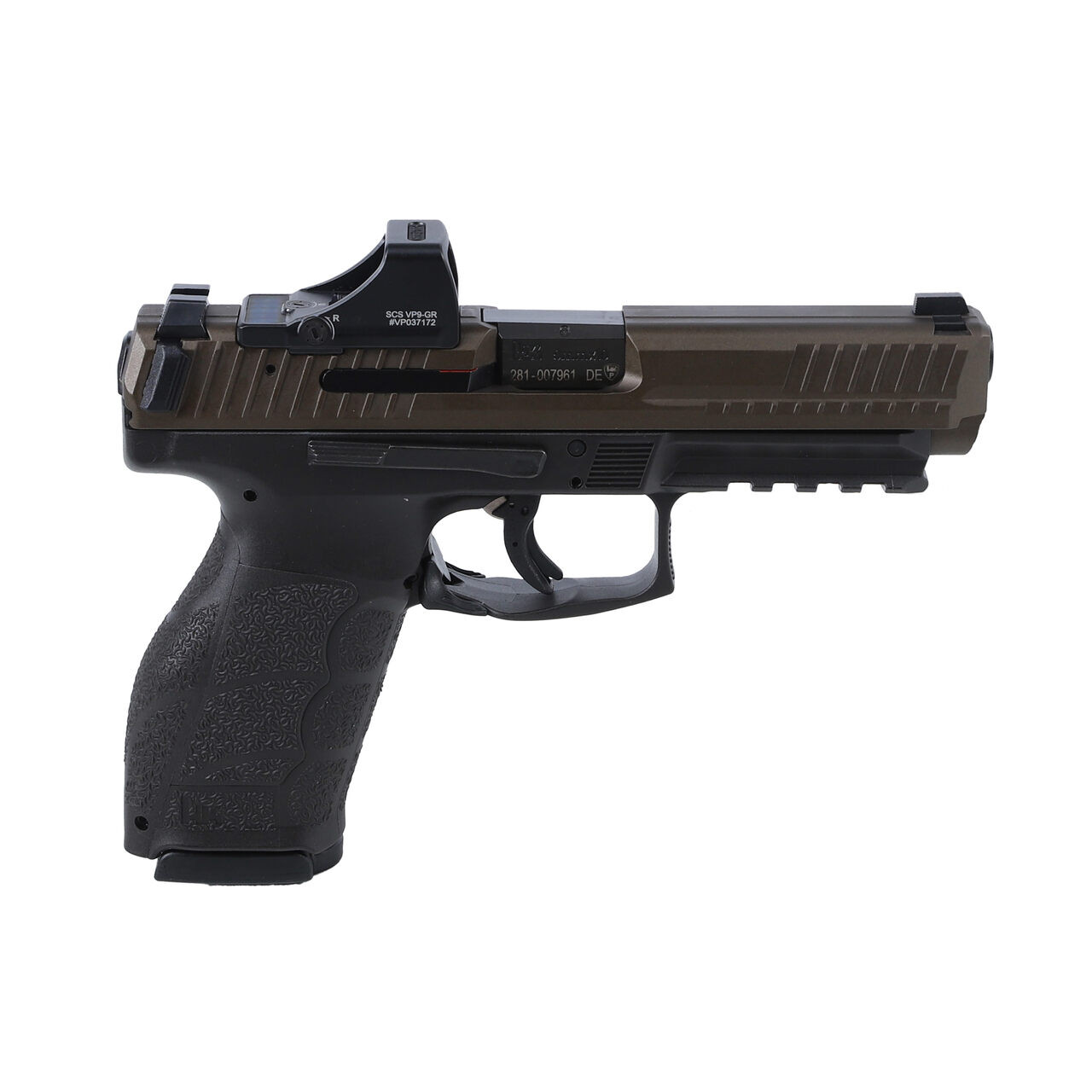 Heckler & Koch HK VP9A1 F 9mm 4.5" Bbl Optics Equipped SCS Midnight Bronze Pistol w/(2) 15rd Mags 81001302