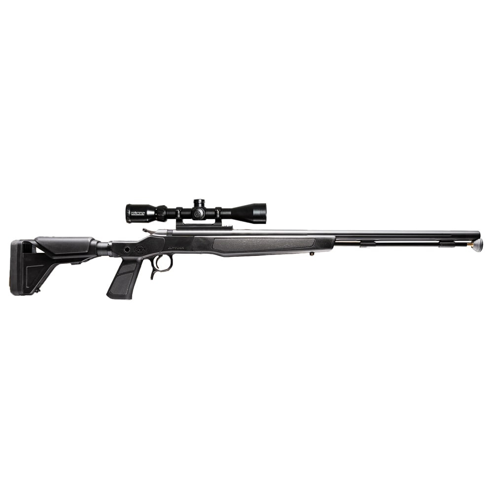 cva ml CVA Optima XP .50 Cal 300 Aerolite 26" 1:28" Bbl Nitride Black Muzzleloader w/KonusPro 3-9x40 BDC Reticle Riflescope PR2043NSCP - $669.99 at Scopelist.com