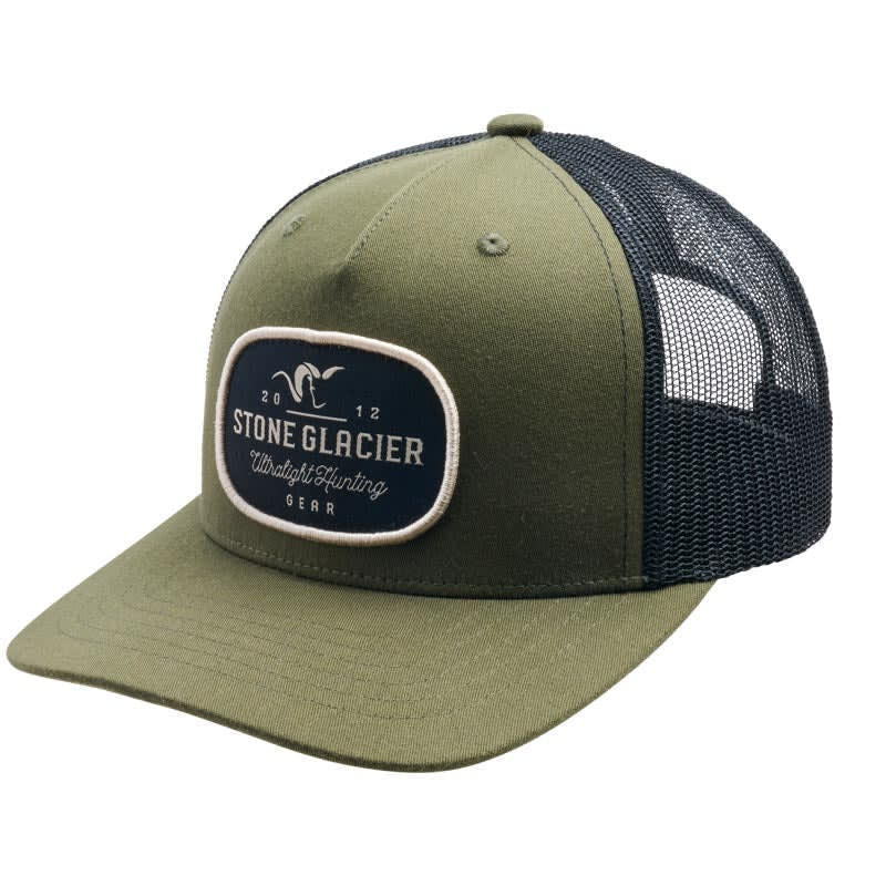 Stone Glacier SG Ultrlight Patch Trucker Hat Army Green OSFM 60243-AG-OSFM