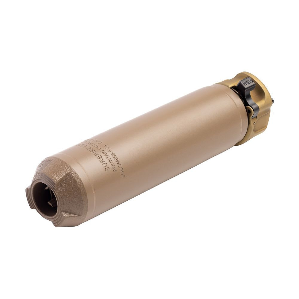 surefire Surefire Socom 4 Series 5.56 6.4" Low Back Pressure Dark Earth Suppressor (NFA) SOCOM556-RC4-DE - $1472.00 at Scopelist.com