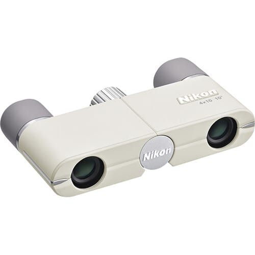 nikon Nikon 4x10D CF Ivory White Pocket Binoculars Compact 4x Magnification 10 Degree Field Of View 3.7x2" 16841 - $199.99 at Scopelist.com