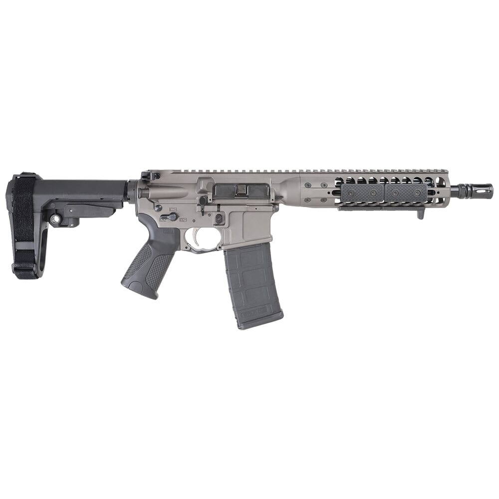 lwrc international LWRC ICDI Direct Impingement 5.56mm NATO 10.5" 1:7" 1/2x28 Bbl Tungsten Grey Pistol w/SBA3 Brace ICDIP5TG10SBA3 - $1652.96 at Scopelist.com