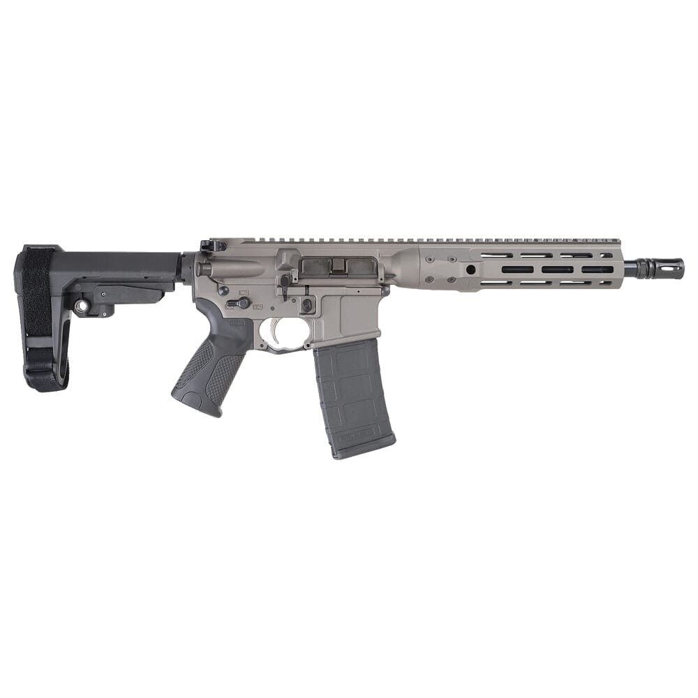lwrc international LWRC ICDI M-LOK Direct Impingement 5.56mm NATO 10.5" 1:7" 1/2x28 Bbl Tungsten Grey Pistol w/SBA3 Brace ICDIP5TG10SBA3ML - $1839.99 at Scopelist.com