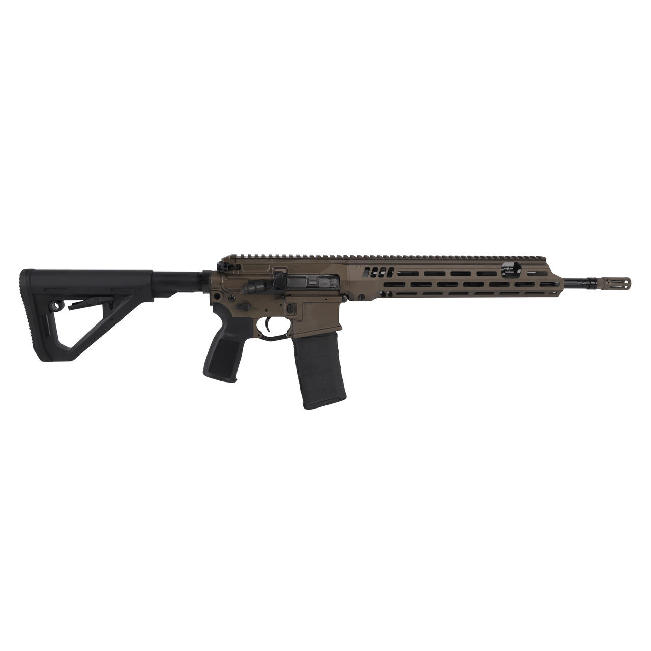 Sig Sauer 516 G3 5.56 NATO CHF 1:7 16"Bbl Short Stroke Piston w/ Adj Gas MLOK Ambi Non-Recip Chrg Handles w/Flash Hider Brnz Rifle R516G3-556N-16B-BRZ