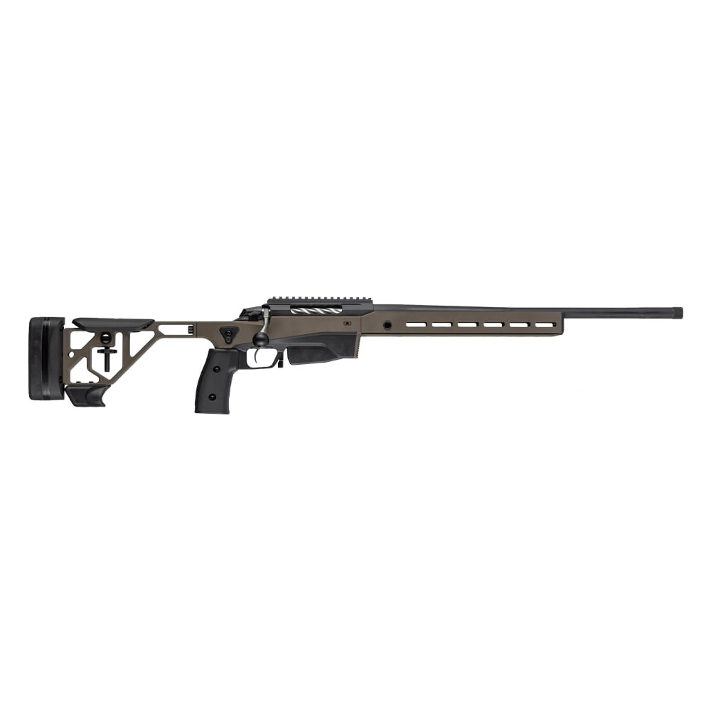 Tikka T3X Ace Game Cerakote Graphite Black 308 WIN NS 24.3 Fluted BBL 1:1/10 5/8x24 TPI RH 5RD Alum ADJ CHK / Cerakote Midnight Bronze J03929