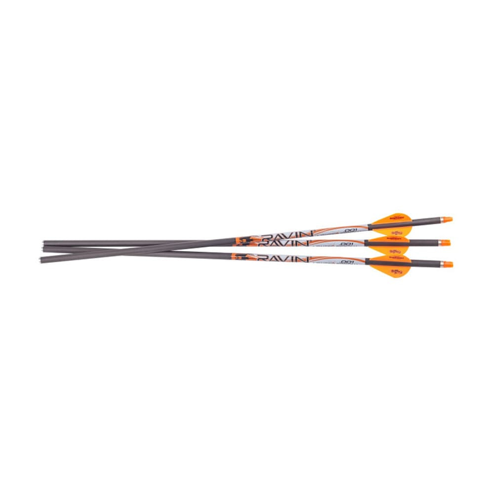 ravin crossbows Ravin 3 Pack 400gr .001 Carbon Shaft Brass Insert 2" Vanes Polymer Nock Arrows (Not for use in R500 Crossbows) R339 - $74.99 at Scopelist.com