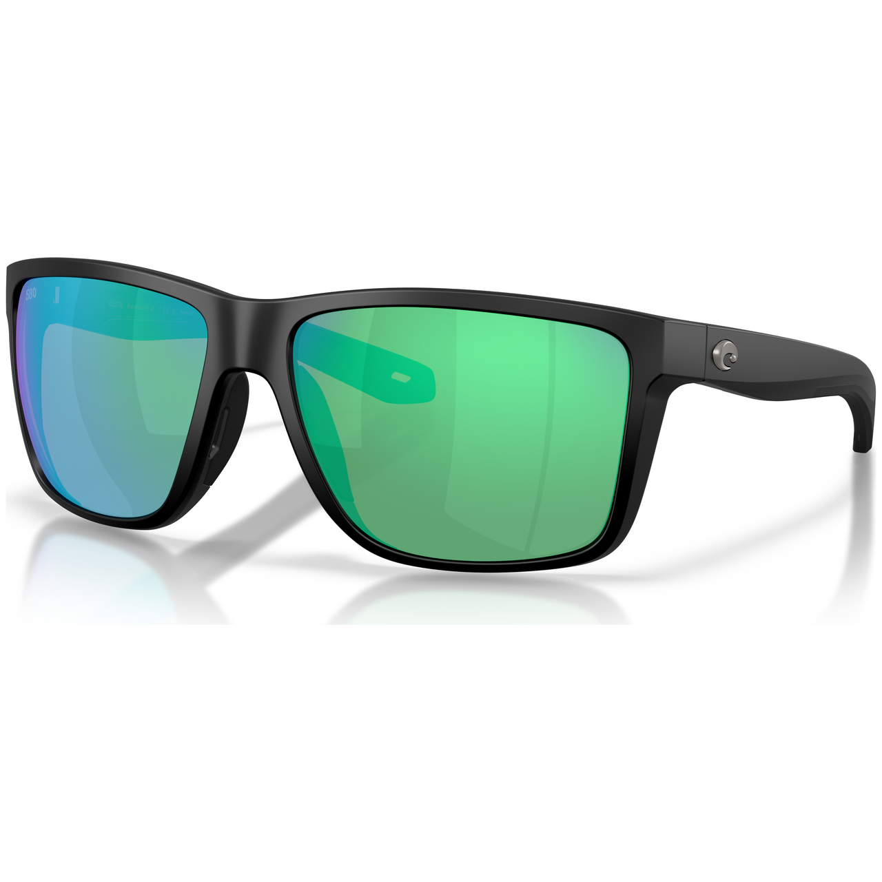 Costa Del Mar Broadbill II Xl Matte Black Frame Green Mirror 580G Lens 06S9135-91350462
