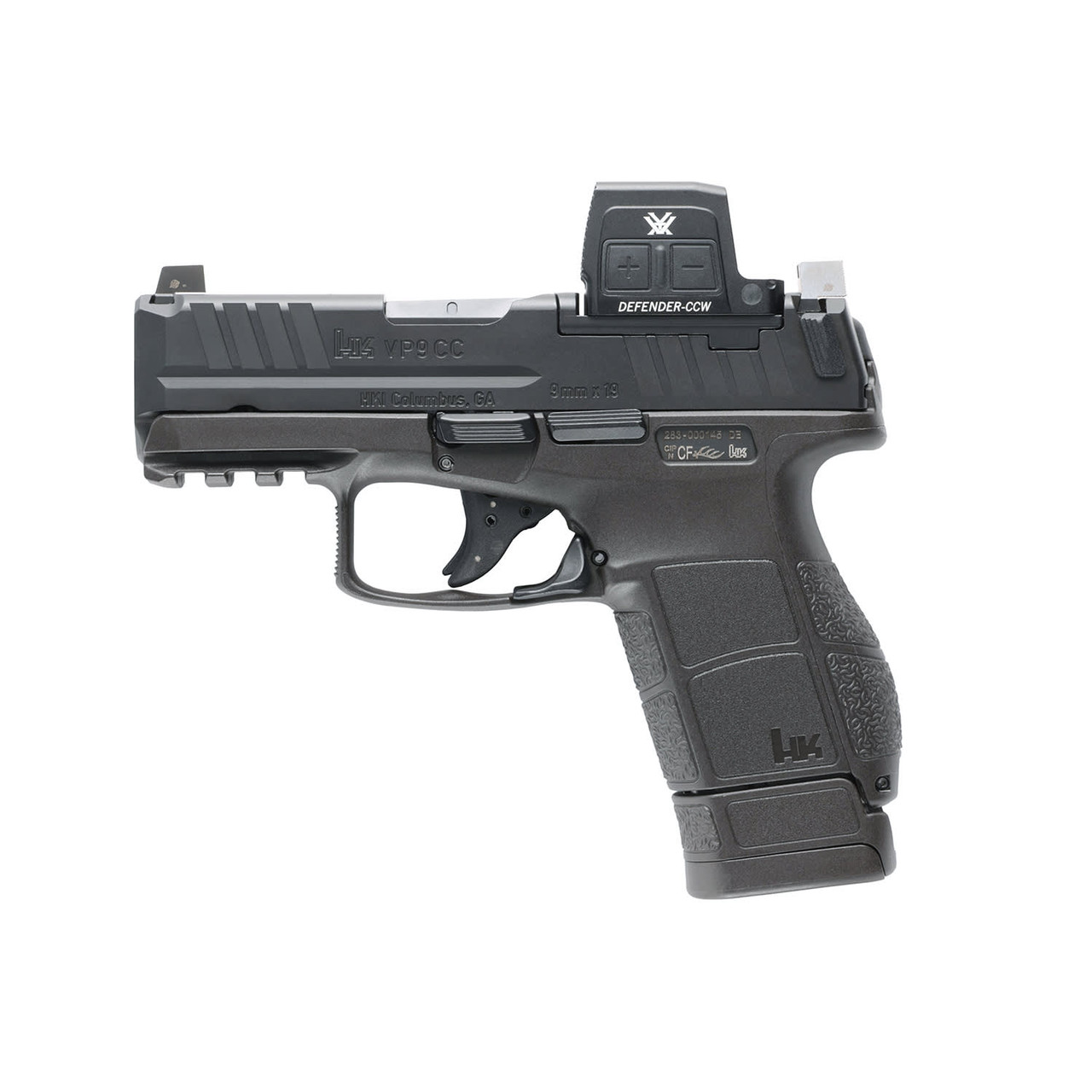 heckler & koch Heckler & Koch VP9CC Micro Compact 9mm 3.13" Bbl Striker Vortex Defender CCW (Enclosed) 10/12rd Cap Pistol w/(1) 10rd & (1) 12rd Mag 81001319 - $1099.99 at Scopelist