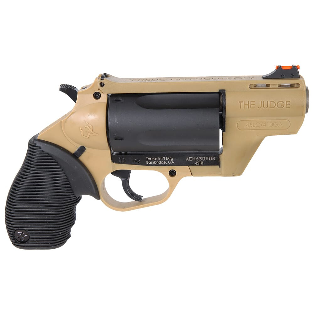 Taurus Judge Public Defender Polymer Double-Action Revolver - Flat Dark Earth/Black