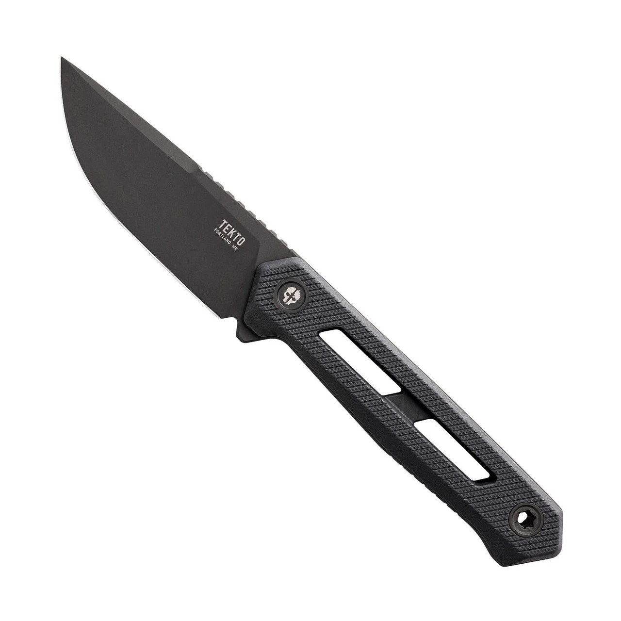 Tekto X1 Black MagnaCut Drop Point Blade Black G10 Handle Black Accents Fine Edge Fixed Knife X1R-G10BK-MCBK1-A1