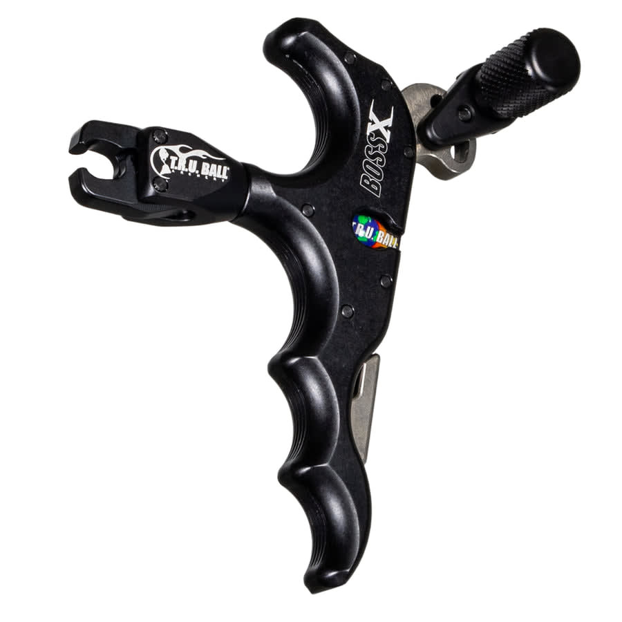 T.R.U. Ball Archery Boss X 4 Finger Black Handle Release TBX4-BK