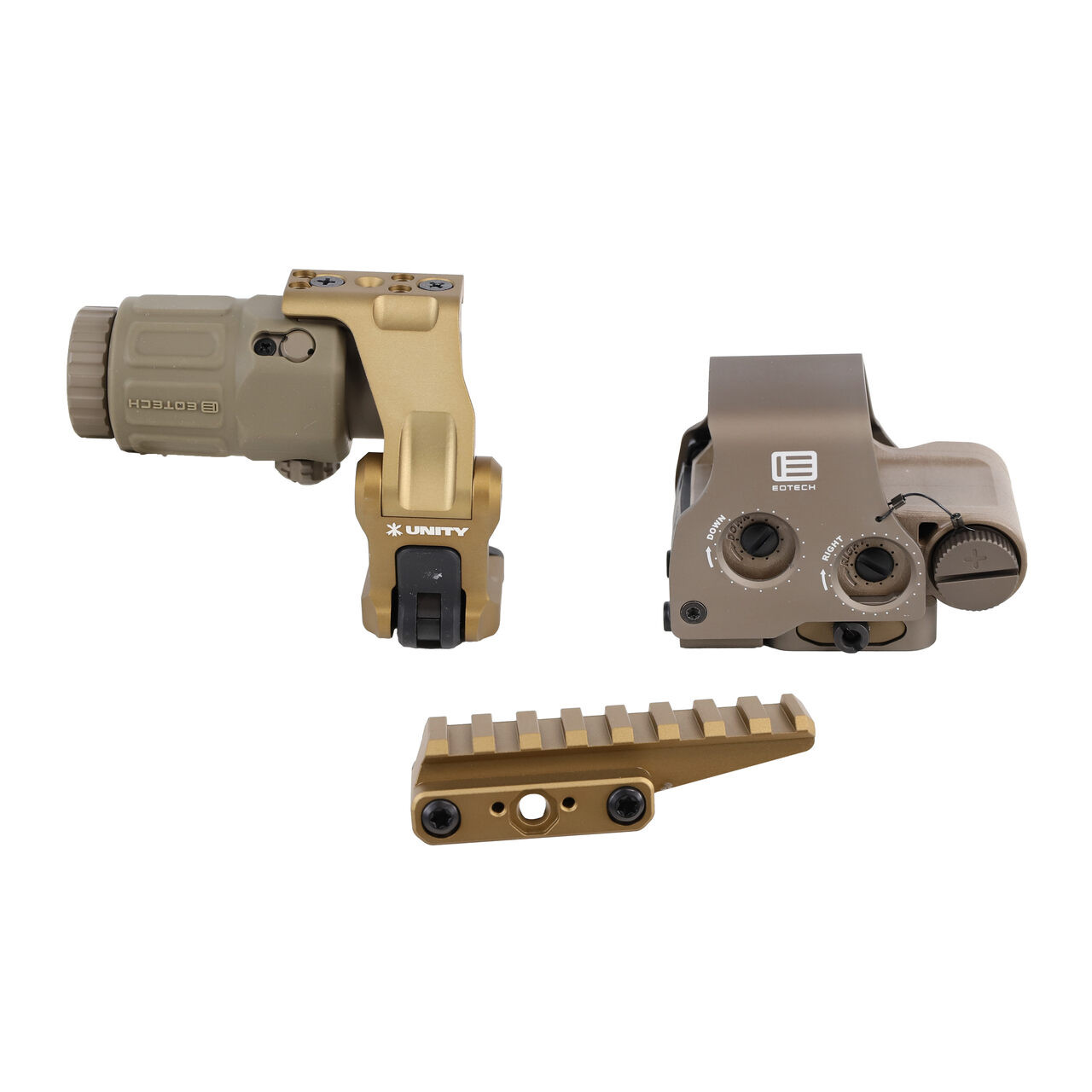 EOTech HHS Complete system Including Tan EXPS3-0 HWS, G33 Magnifier, & Unity FAST FTC OMNI Mount HHS1-FTCU-TAN