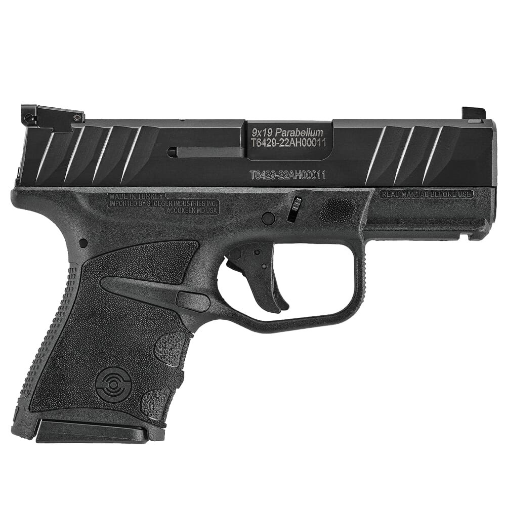 Stoeger STR-9MC 9mm 3.3" Bbl Optic Ready Black Micro-Compact Pistol w/(1) 13rd Mag, (1) 10rd Flush Mag, & Night Sights 31770