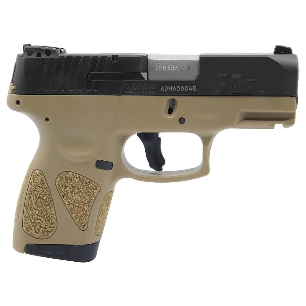 Taurus G2S 9mm Tan/Bk 3.26"Bbl BL Pistol w/(2)7rd Mags 1-G2S931T