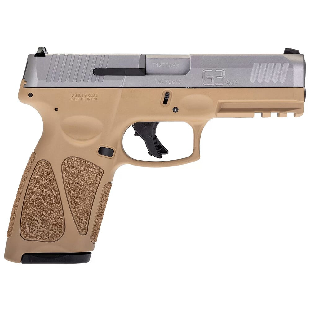 Taurus G3 9mm Tan/SS 4"Bbl Pistol w/(2)15rd Mag 1-G3B949T-15