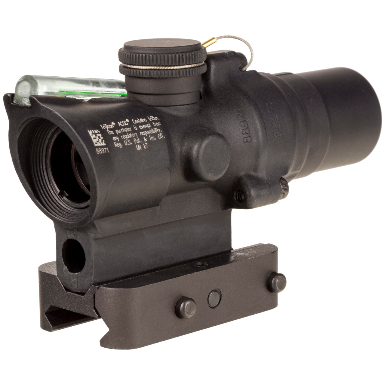 Trijicon Compact ACOG 1.5x16S Riflescope w/ Tritium & Fiber Optic Green Illumination, 9mm RTR Horseshoe Reticle, Q-LOC Picatinny Mount TA44-C-400411